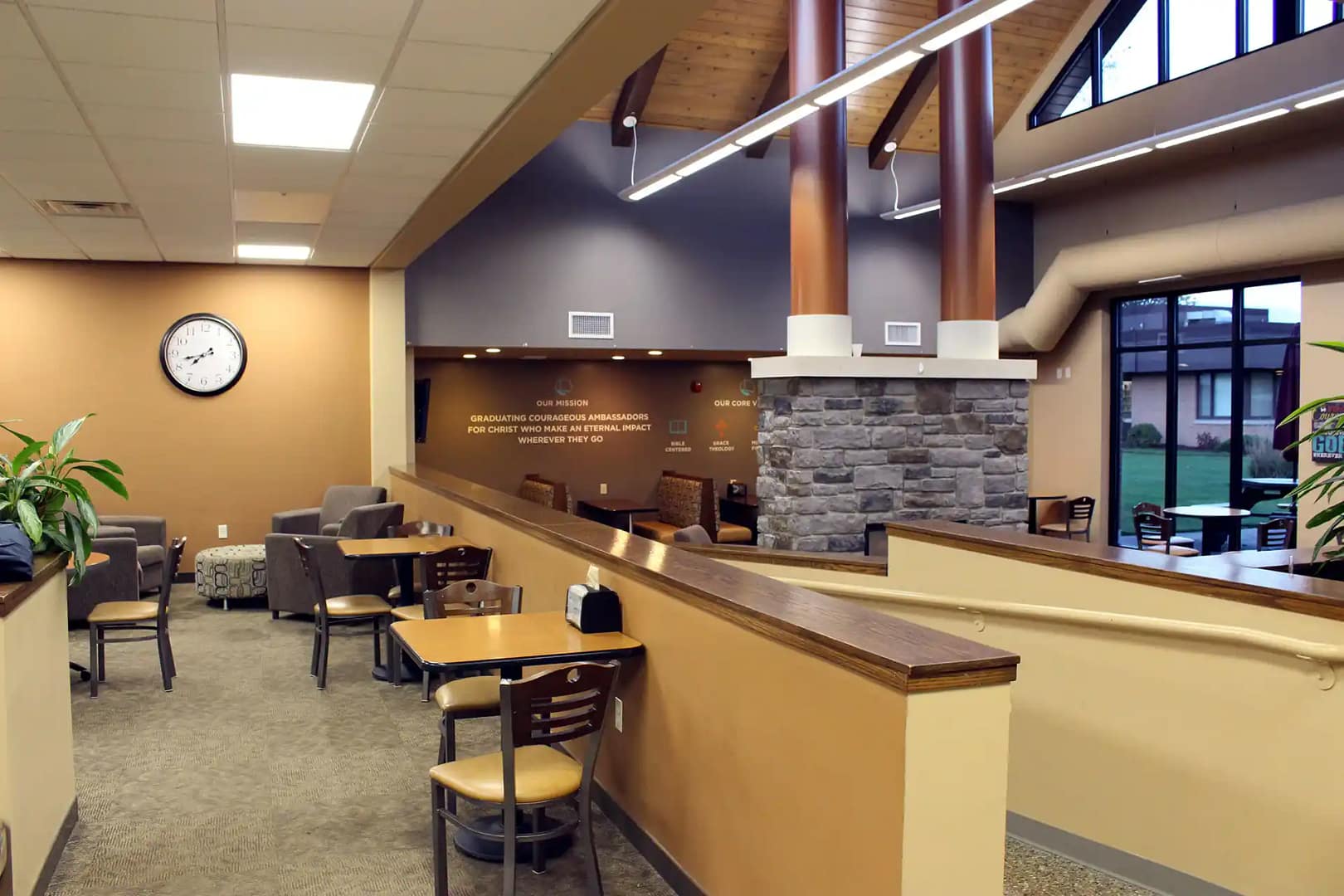 Commons Interior view of the Commons at Grace Christian University